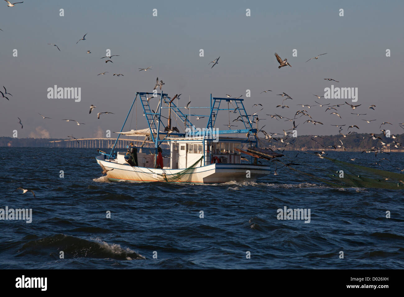 Shrimp Trawler Stock Photo