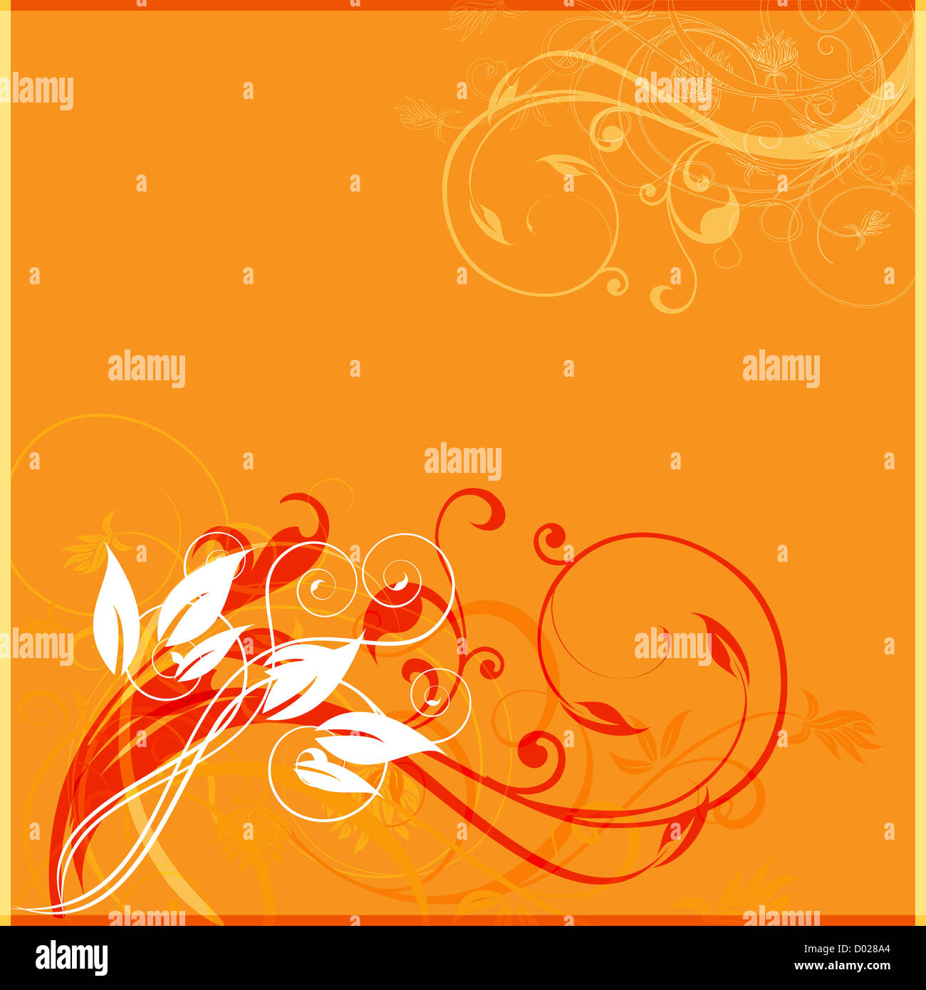 illustration of abstract floral background Stock Photo - Alamy