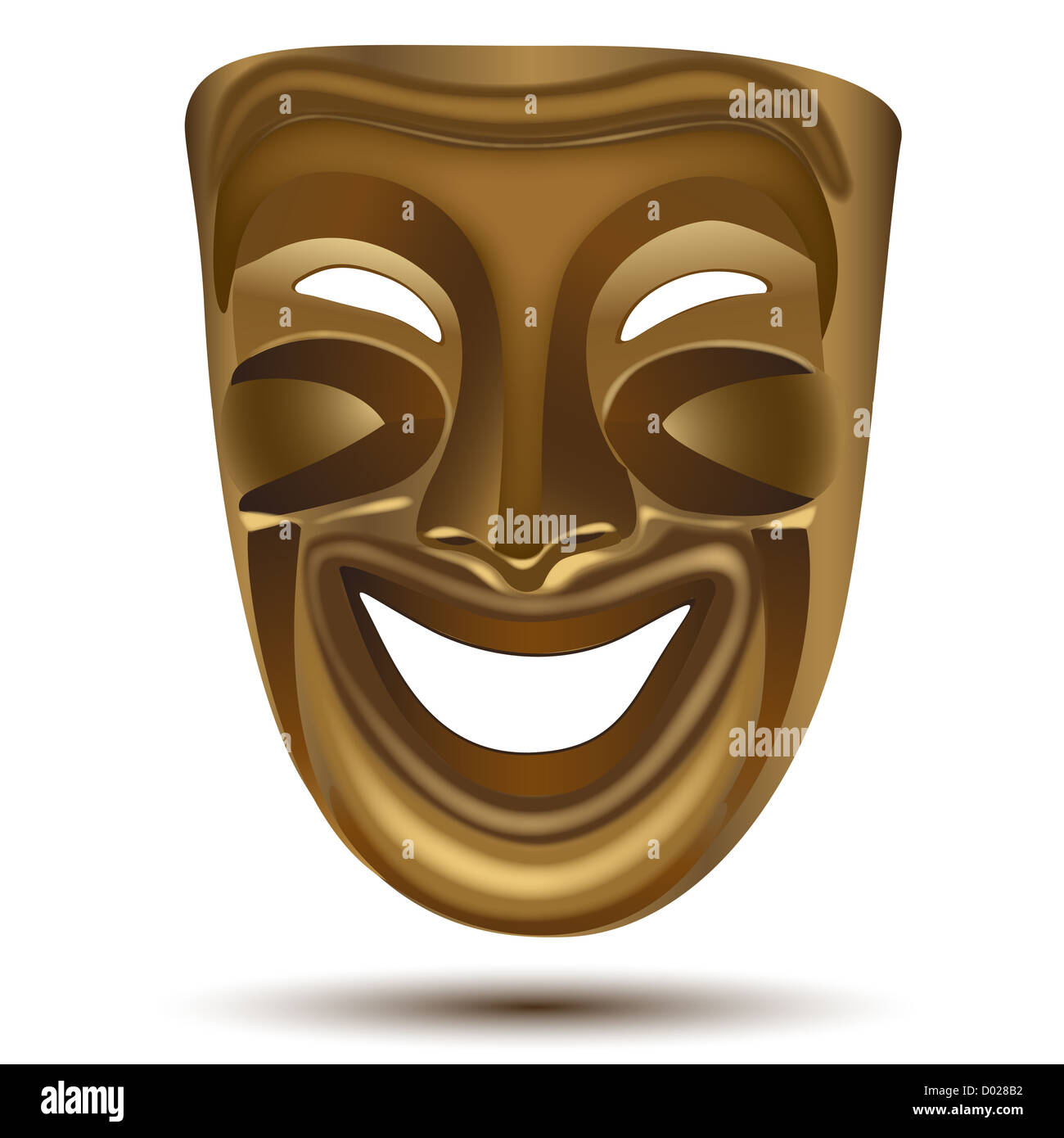 illustration of happy drama mask on white background Stock Photo Alamy