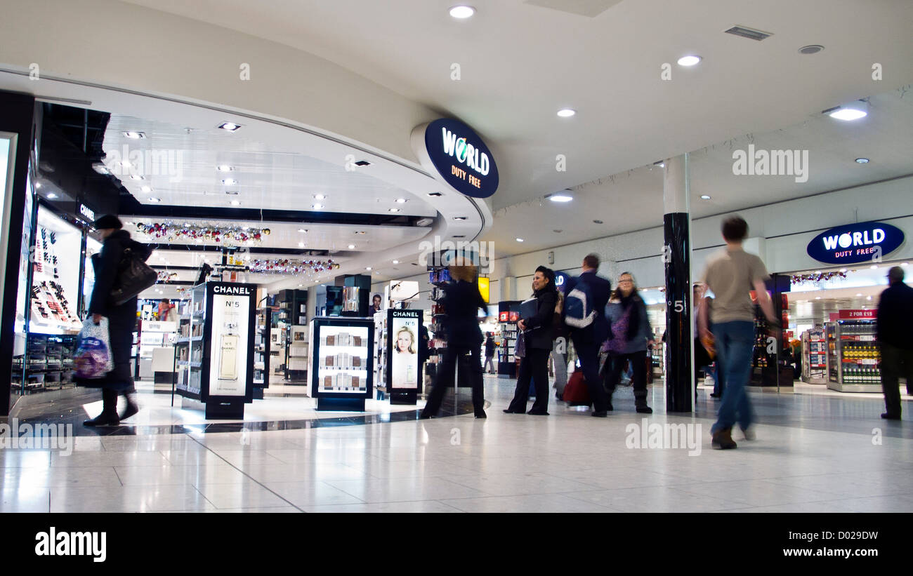 Duty Free shops Heathrow Airport London England Stock Photo Alamy