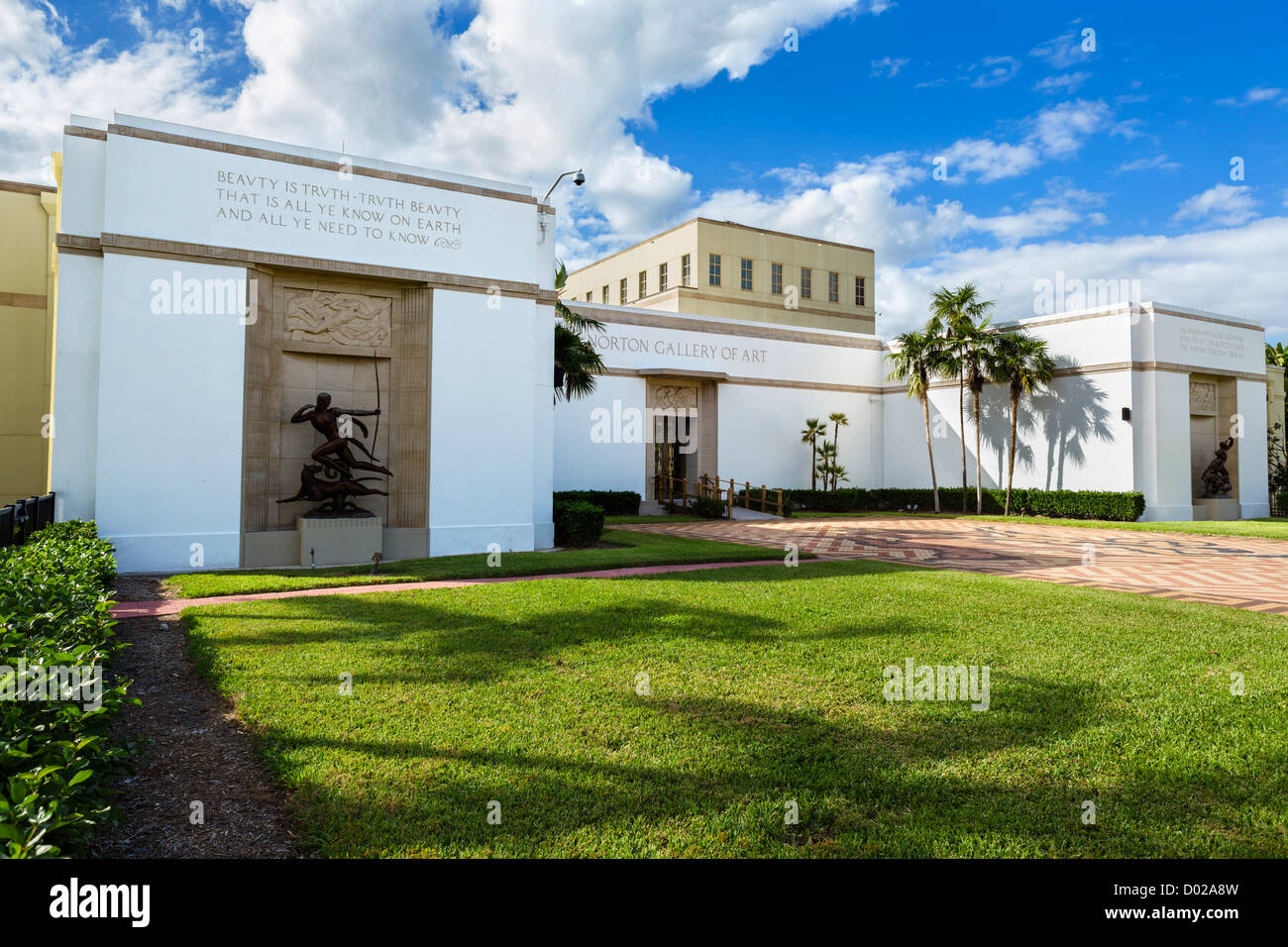 The original building and entrance, Norton Museum of Art, West Palm Beach, Treasure Coast, Florida, USA Stock Photo