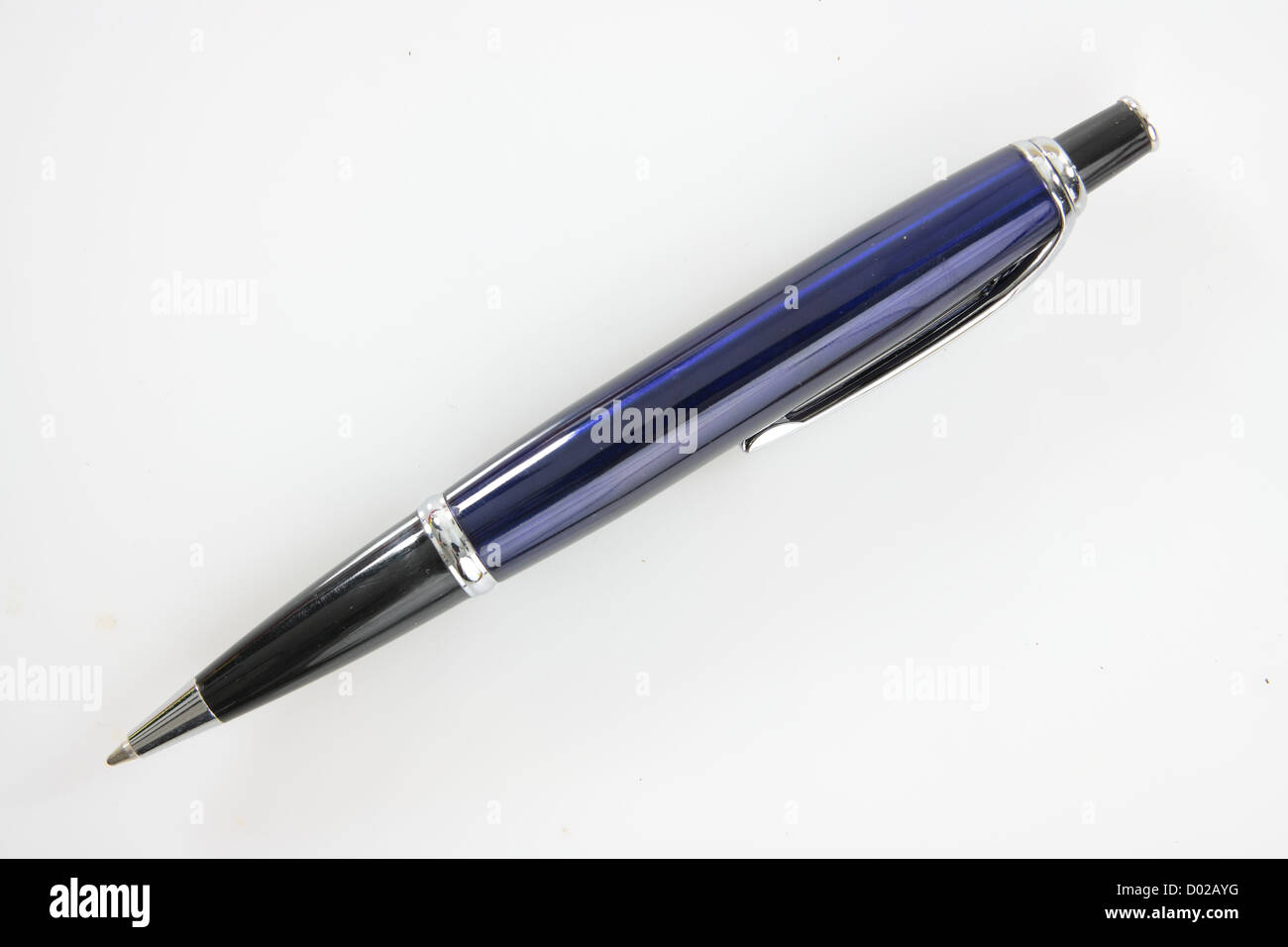 Metallic pen isolated on white background Stock Photo - Alamy