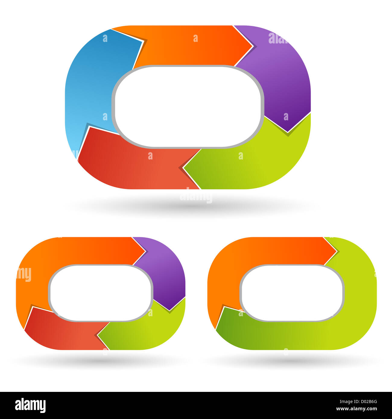 illustration of colorful arrows on white background Stock Photo - Alamy