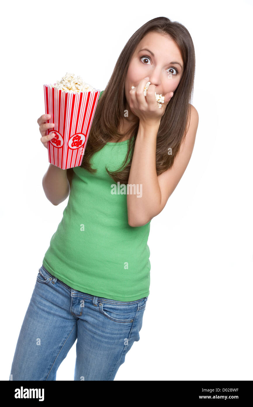 Popcorn Girl Stock Photo Alamy