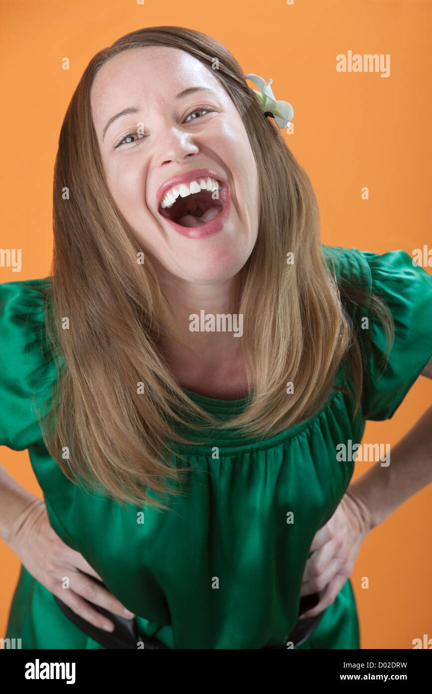 Lady laughing out loud hi-res stock photography and images - Alamy