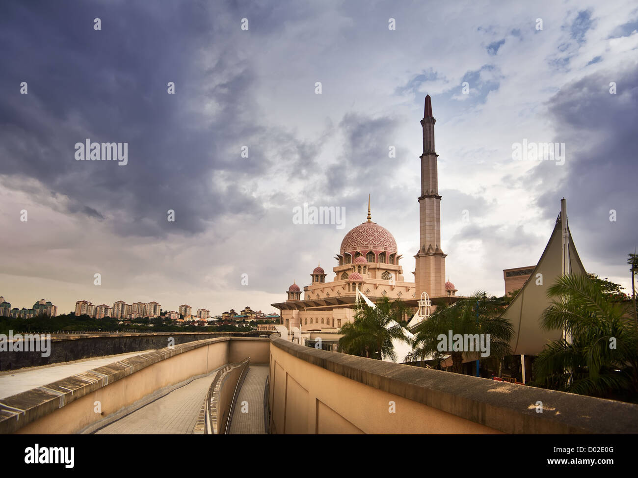 Tranquility landscape with mosque and clouds in Putrajaya, Malaysia, Asia Stock Photo Alamy