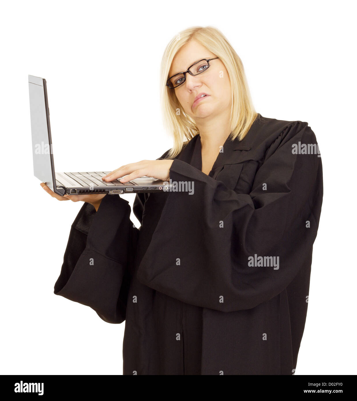 Lawyer judge working laptop office hi-res stock photography and images ...
