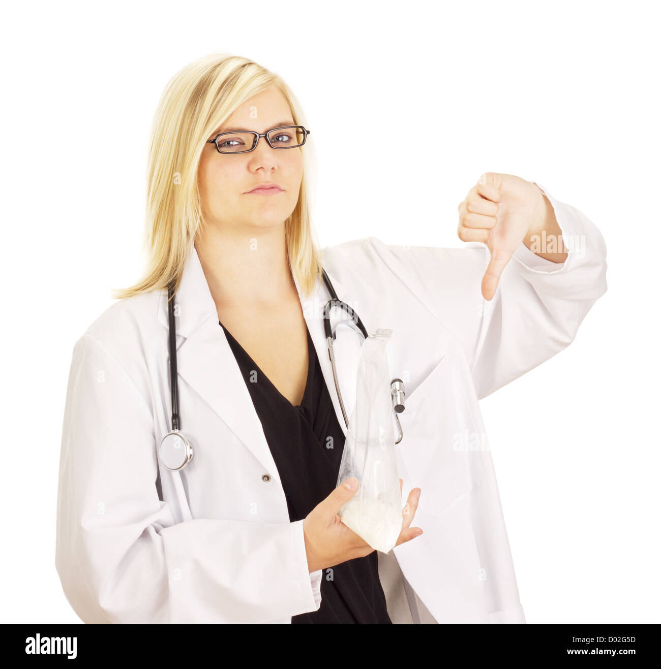 Medical doctor with a medicament Stock Photo