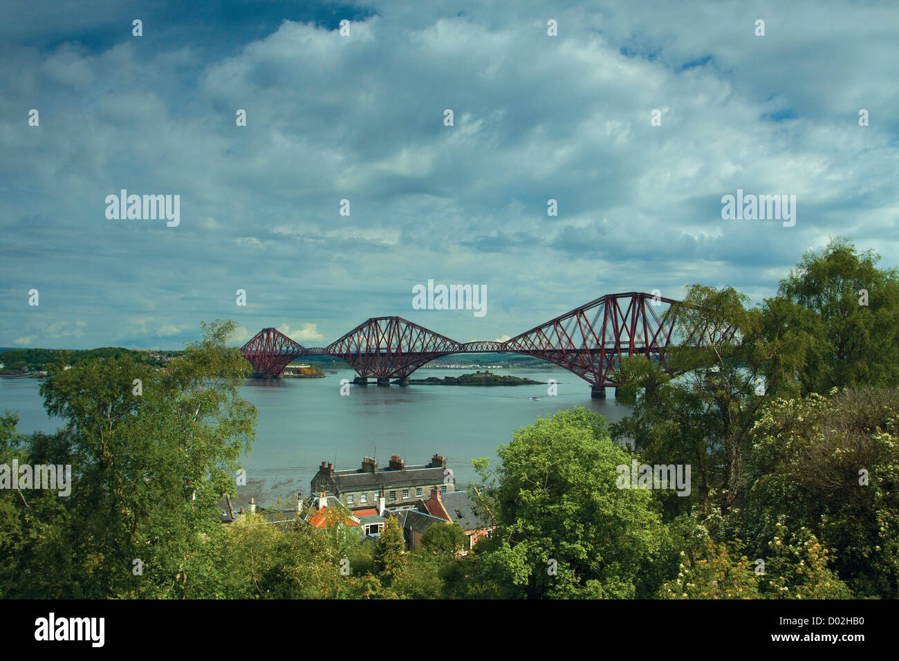 The Forth Rail Bridge from Back Braes, South Queensferry, Lothian Stock Photo