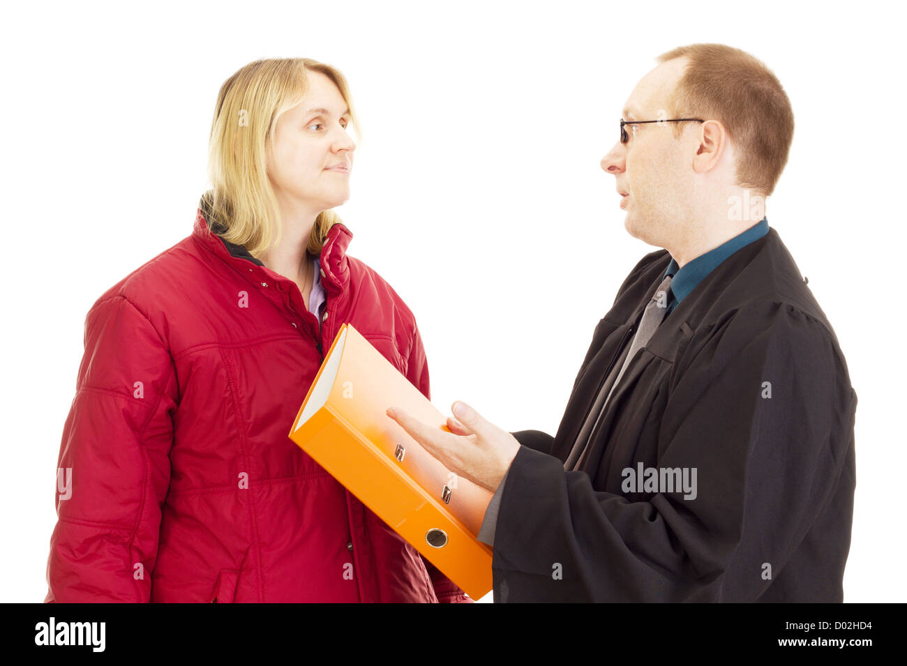 Lawyer consult with the client about the case Stock Photo - Alamy