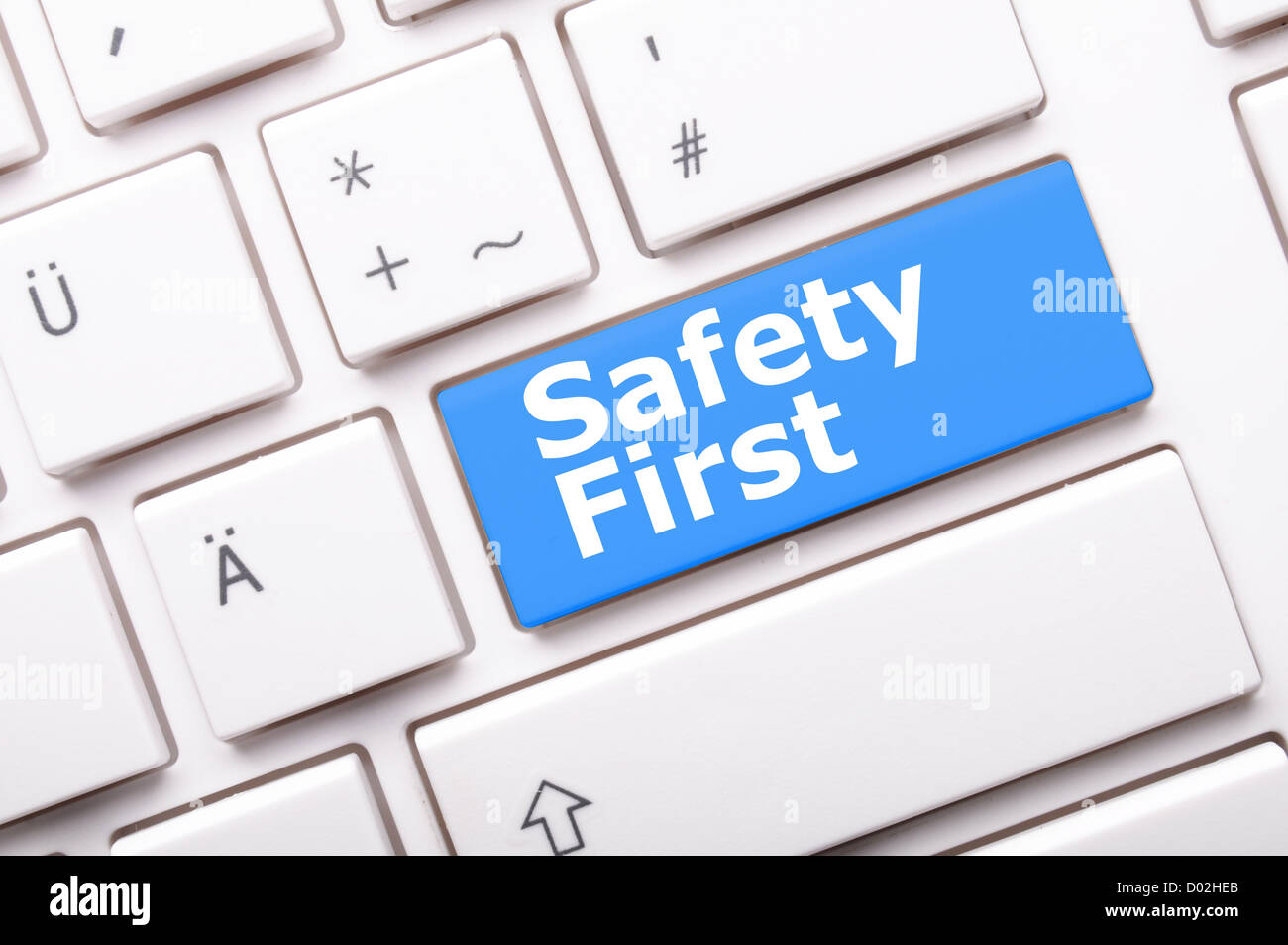 safety first concept with key showing risk danger or insurance Stock ...