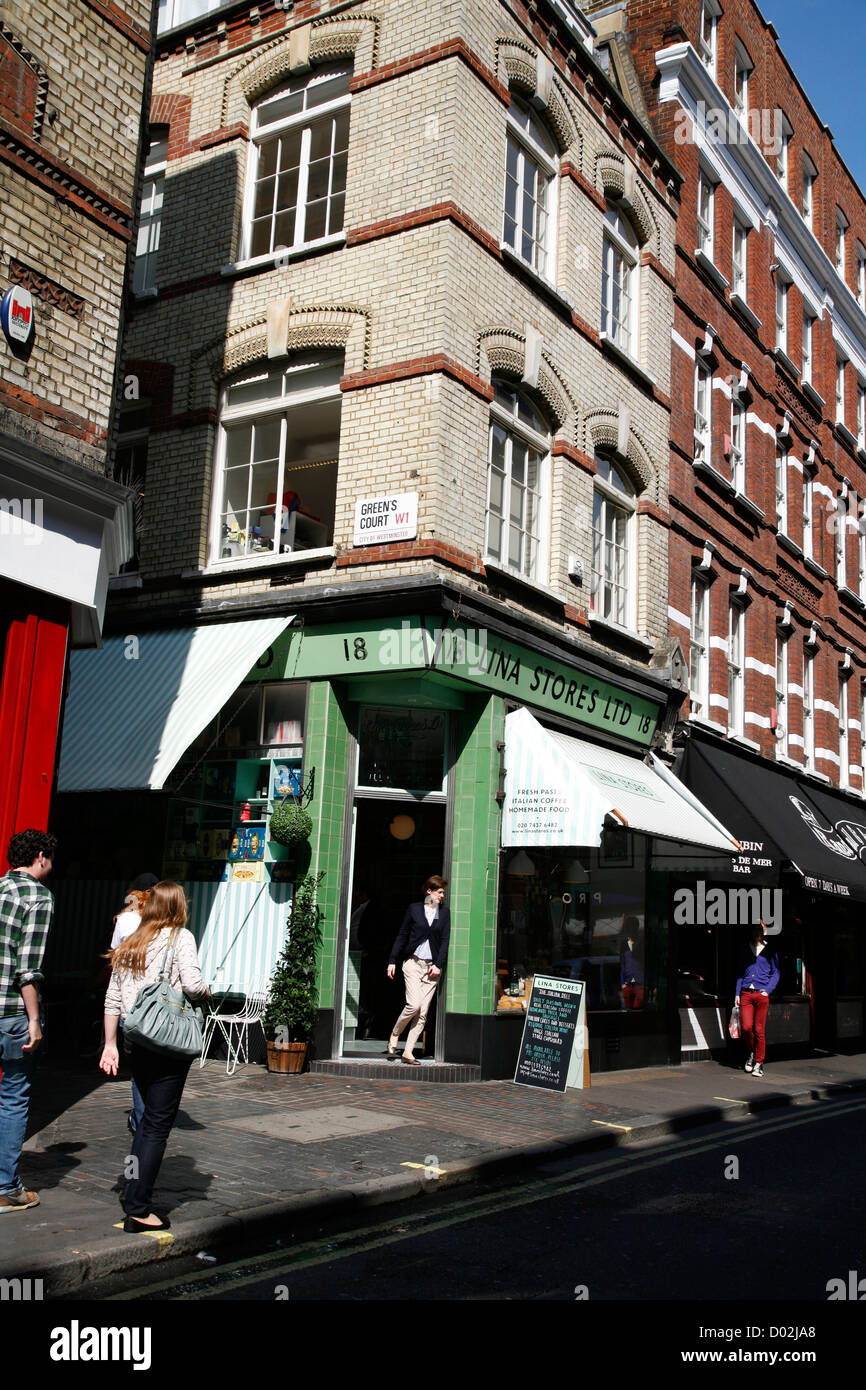 Lina Stores on Brewer Street, Soho, London, UK Stock Photo