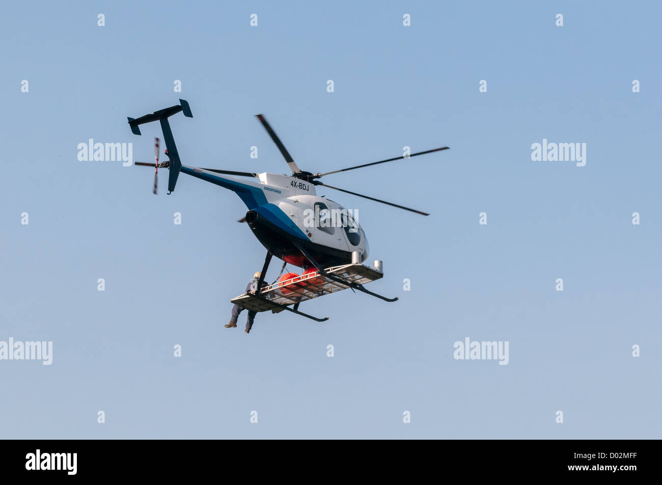 Hughes MD 500E Civilian Helicopter. Photographed in Israel Stock Photo