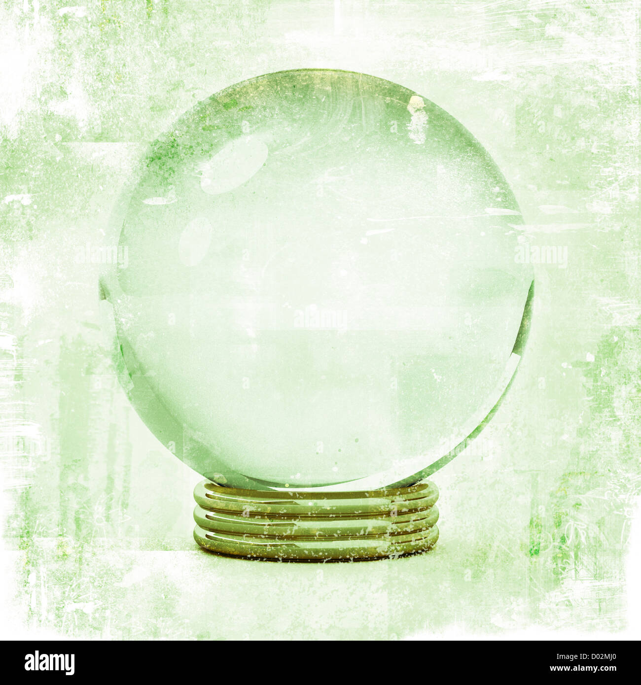 grunge illustrations of a crystal ball for future prediction. Stock Photo