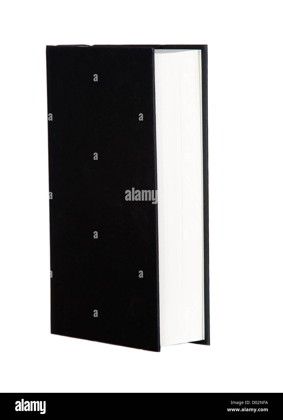 Book profile with black covers isolated on white background Stock Photo