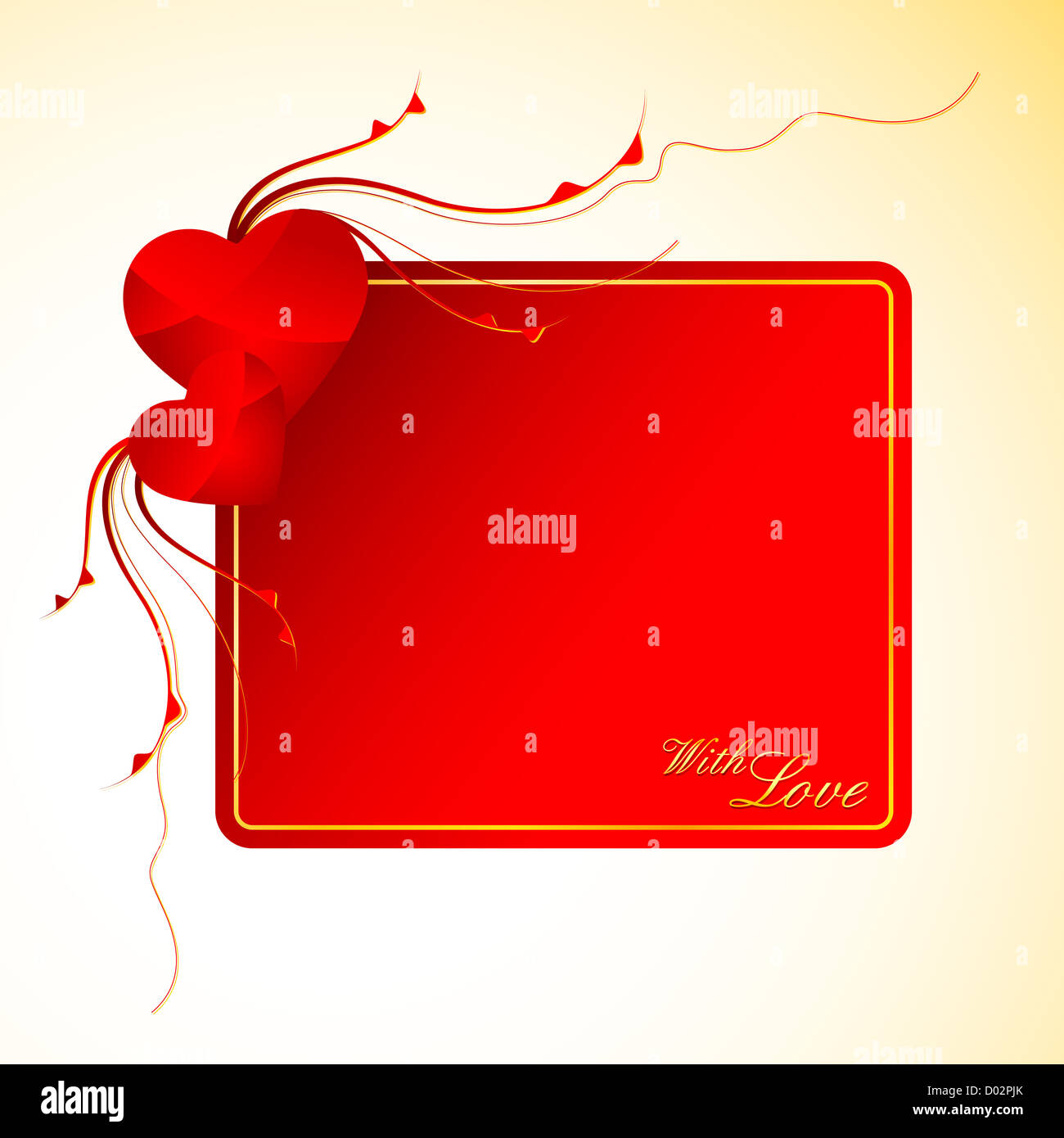 illustration of love card with heart Stock Photo - Alamy