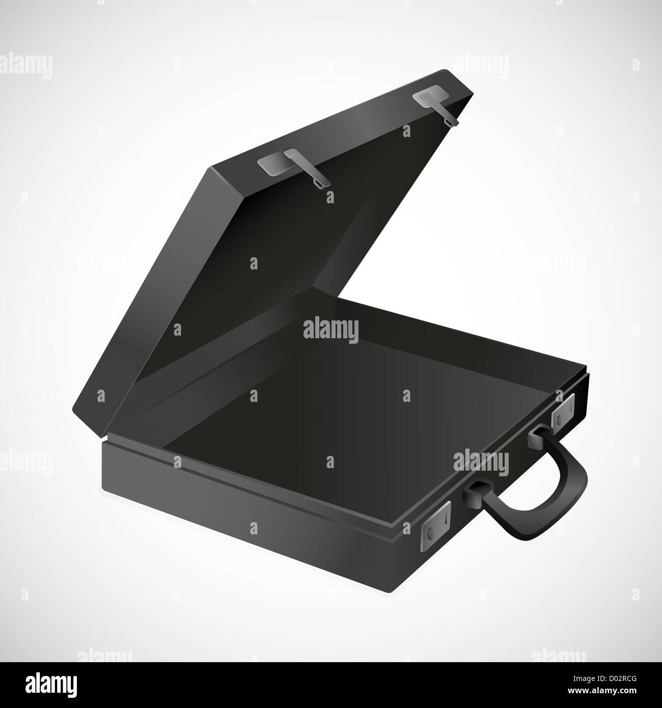 illustration of empty briefcase on white background Stock Photo Alamy