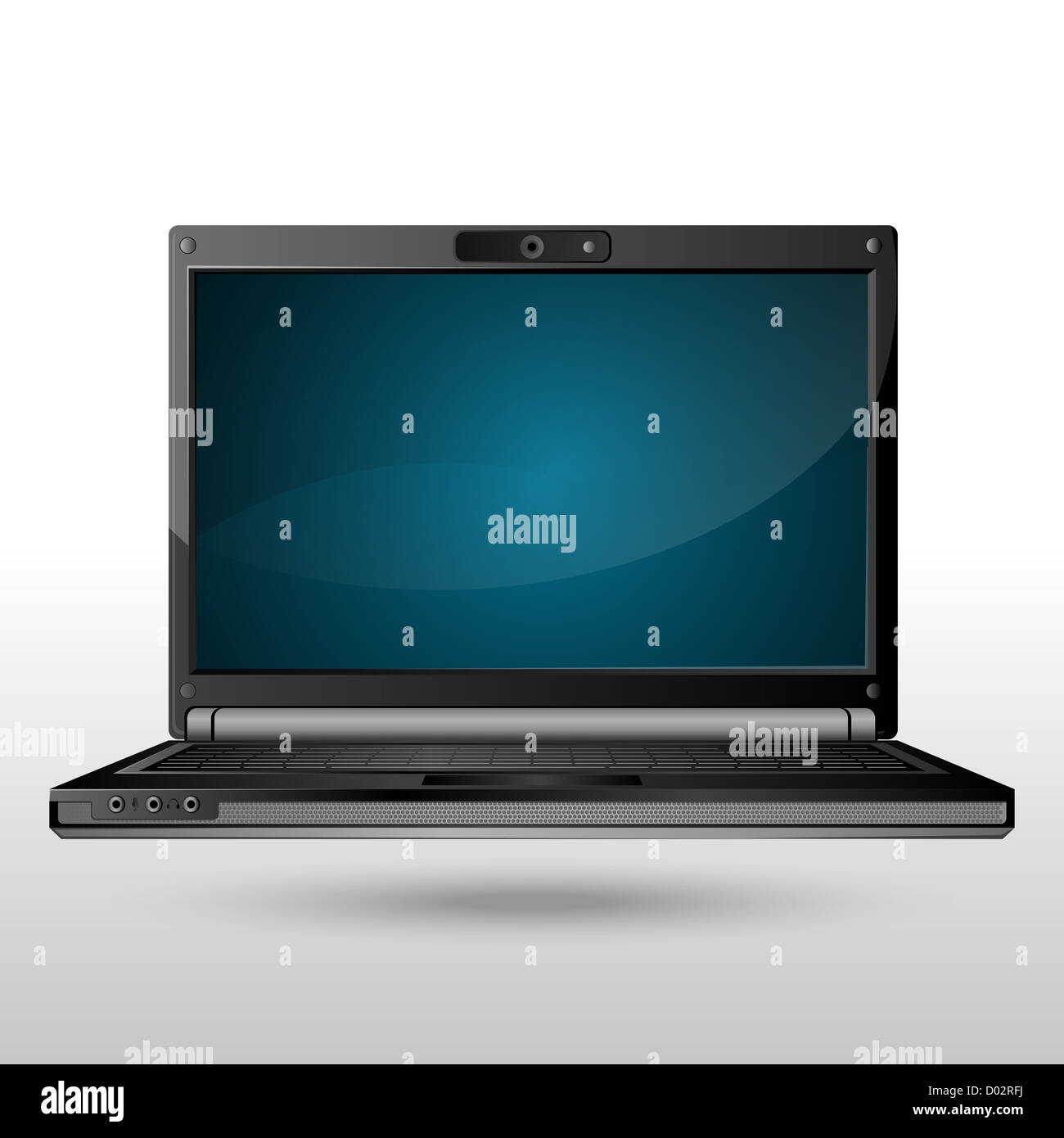 illustration of laptop on white background Stock Photo - Alamy