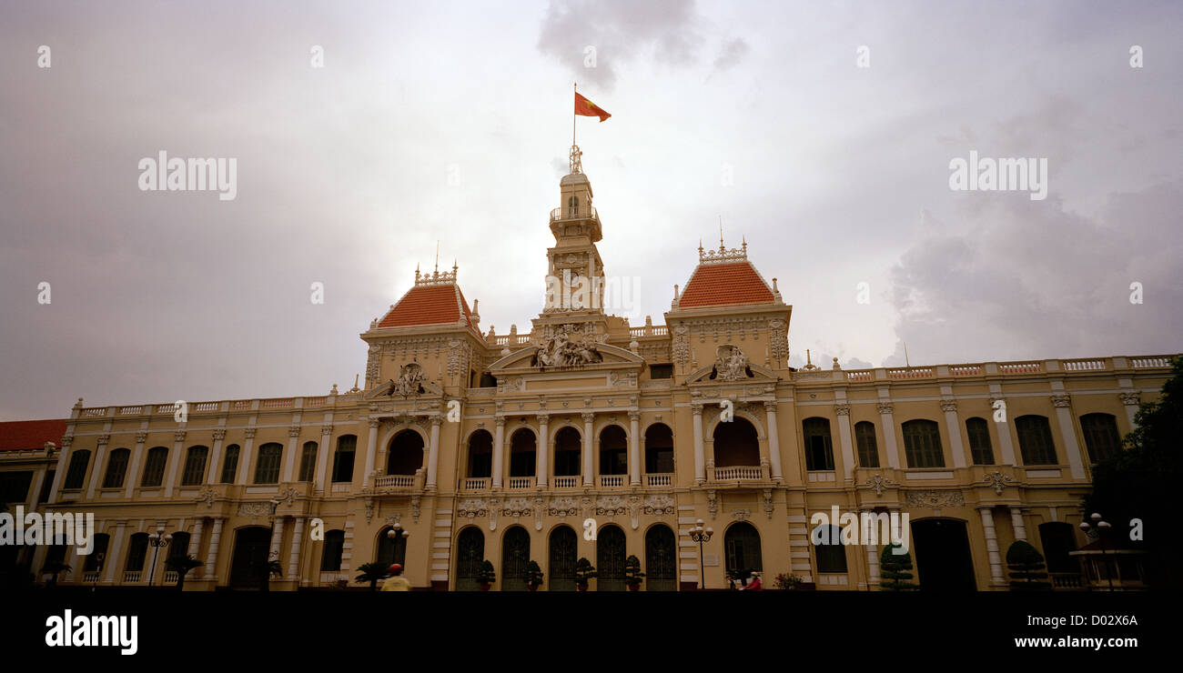 Town Hall Hotel De Ville in Saigon Ho Chi Minh City In Vietnam in Far East Southeast Asia. Architecture Building History Wanderlust Travel Stock Photo