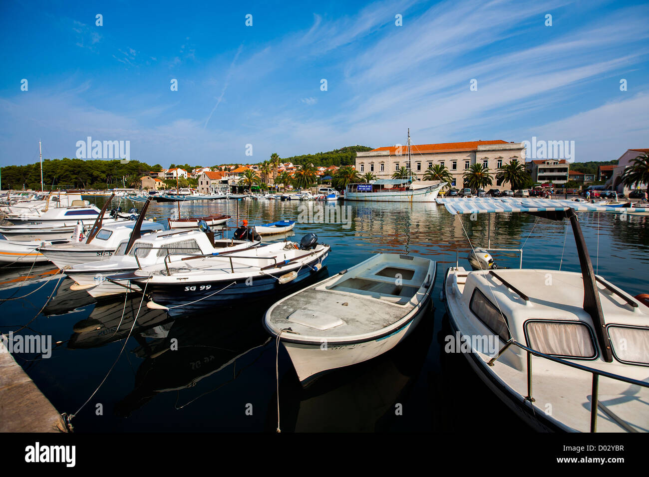 Port town Stari Grad, Hvar islad, Croatia, 2012 Stock Photo