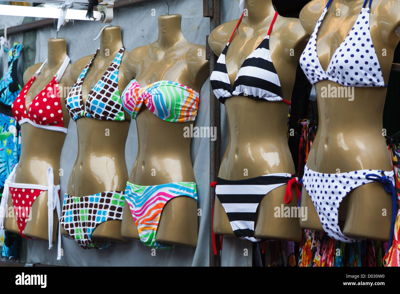 Sale of Bikinis on Khaosan Road in Bangkok, Thailand Stock Photo - Alamy