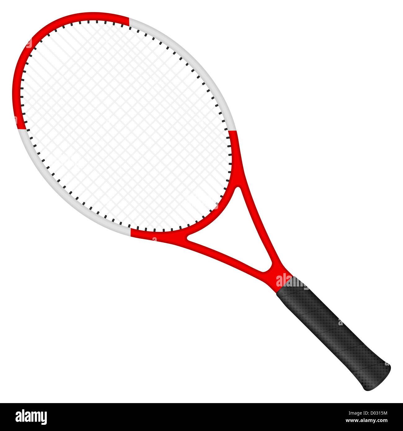 Tennis racket isolated on a white background. Vector illustration Stock ...