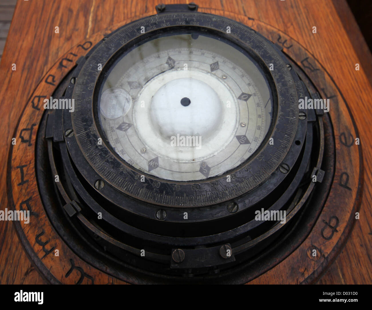 Navigation tool on an old sailing ship Stock Photo Alamy