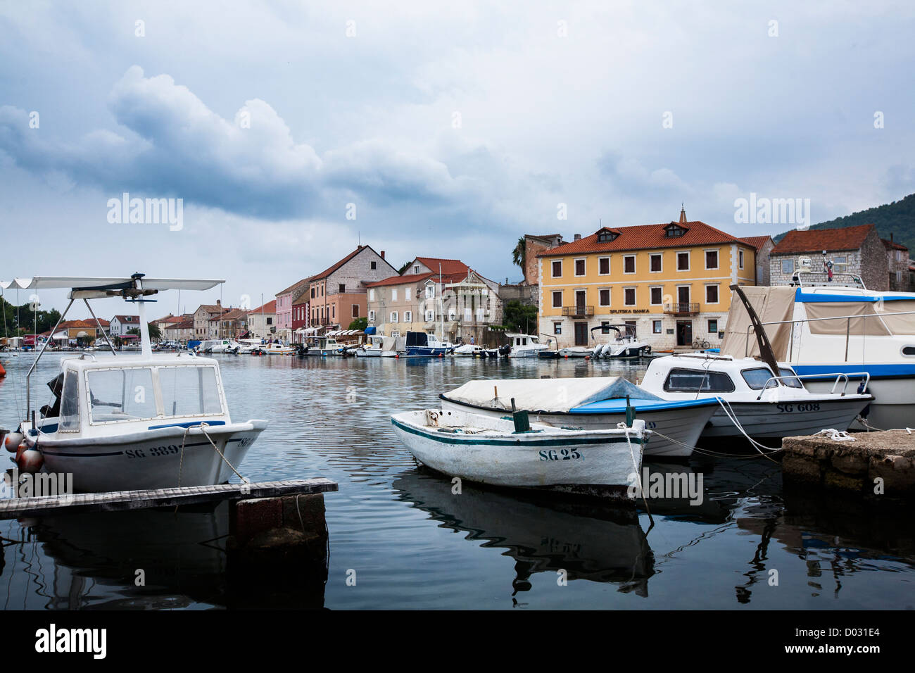 port of Stari Grad on Hvar island, Croatia, 2012 Stock Photo