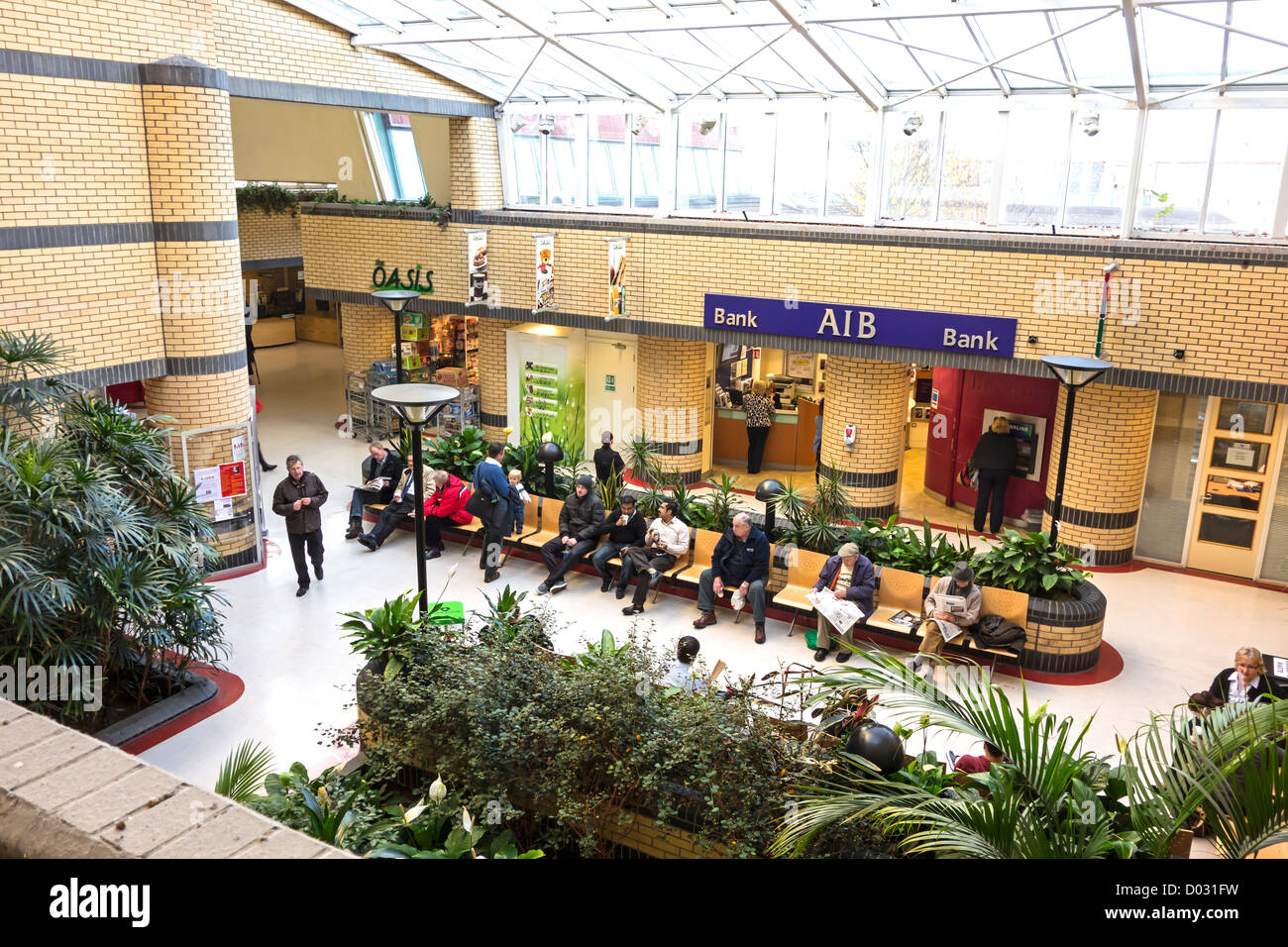 The area of the atrium at Tallaght Hospital, Tallaght, Dublin, Ireland
