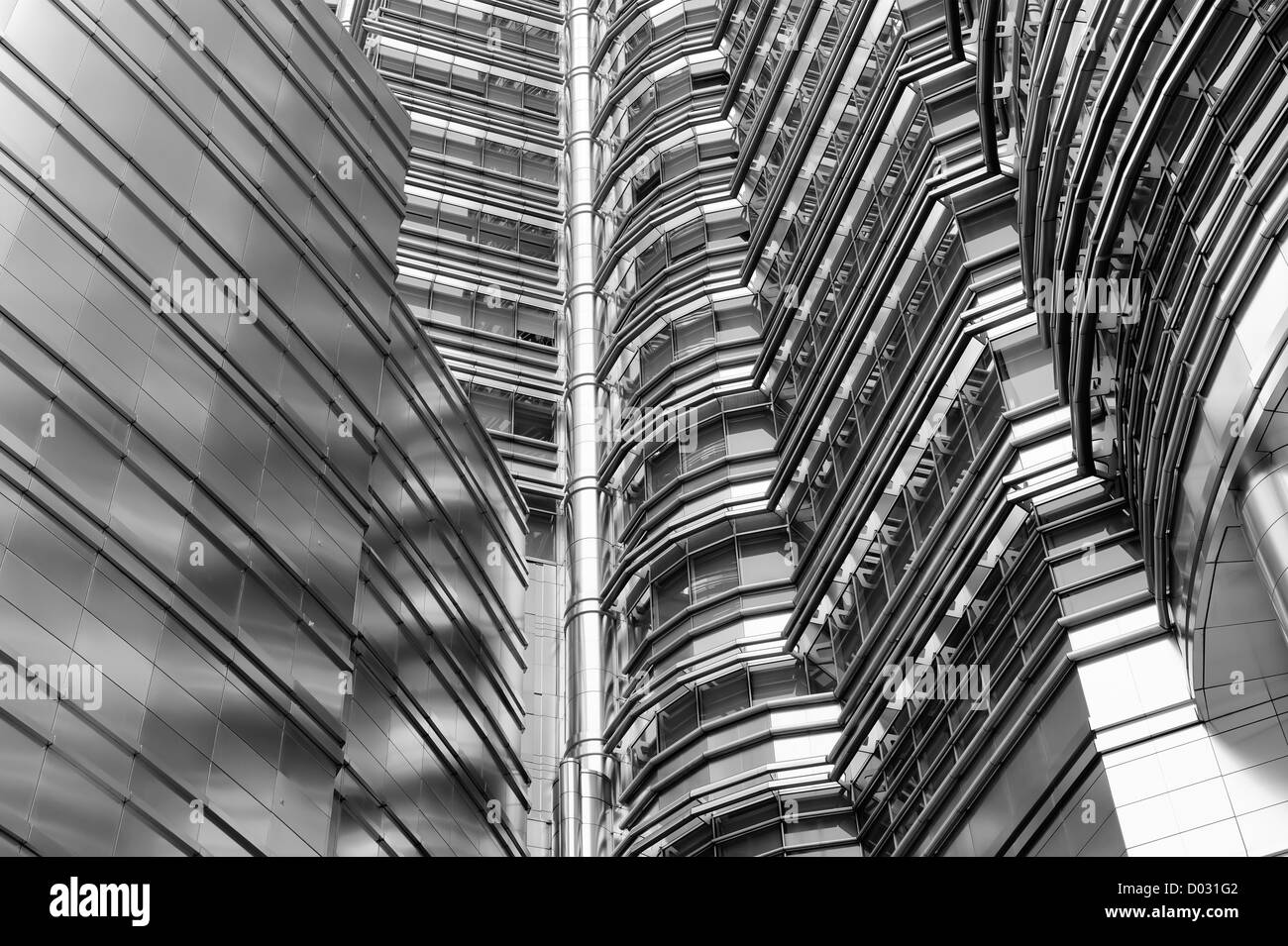 Business office building exterior in black and white. Stock Photo