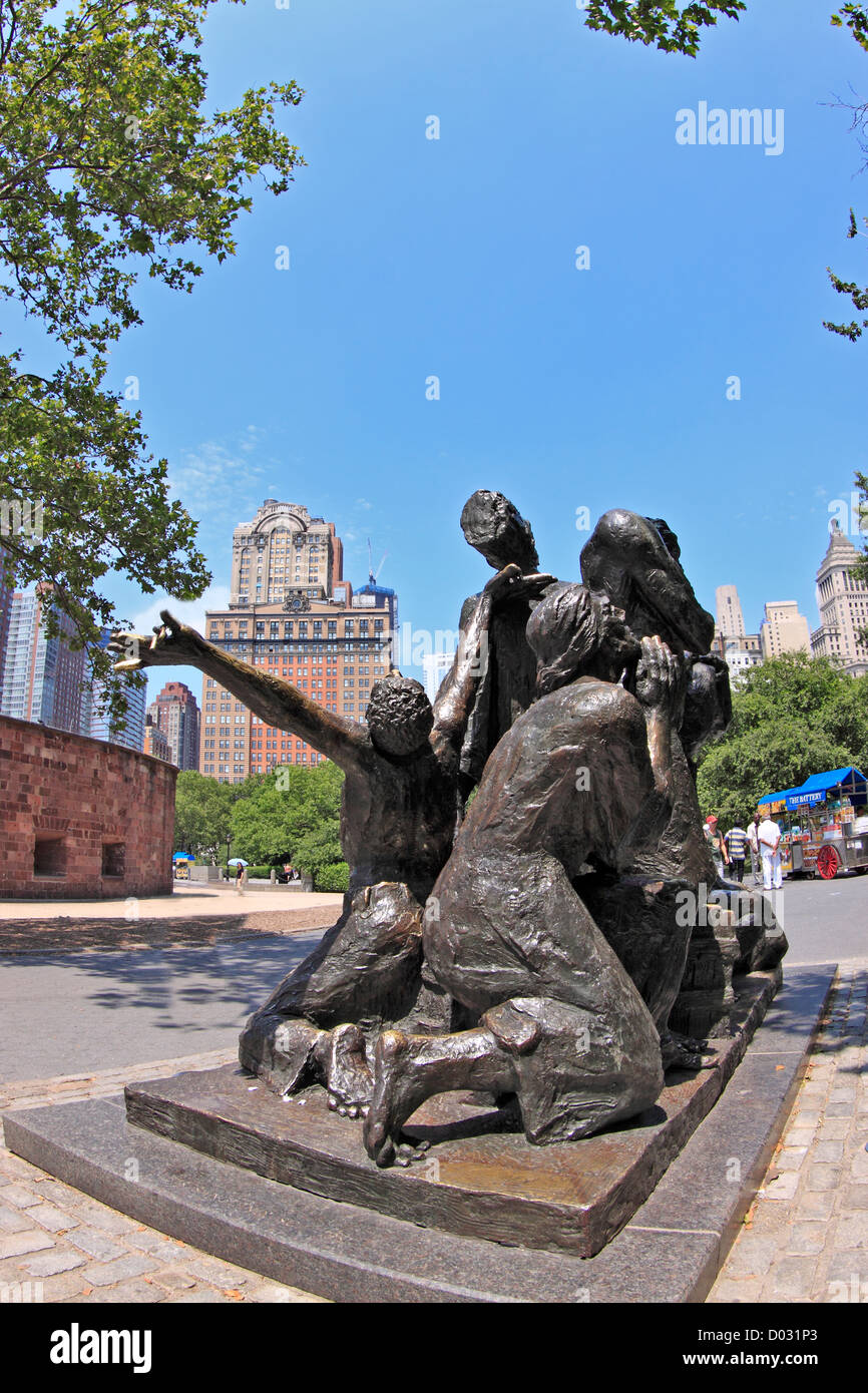 The Immigrants Monument Battery Park Manhattan New York City Stock Photo