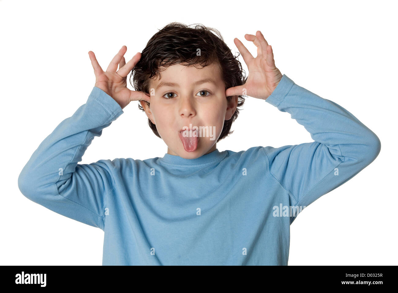 Funny mocking child isolated on white background Stock Photo Alamy Funny mocking child isolated on white background Stock Photo Alamy