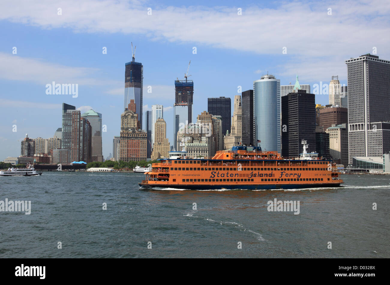 The Staten Island Ferry departing Manhattan for Staten Island across