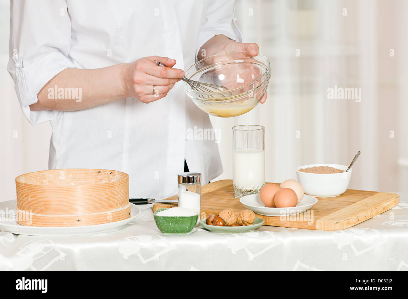 Preparation of food from eggs and other ingredients Stock Photo Alamy