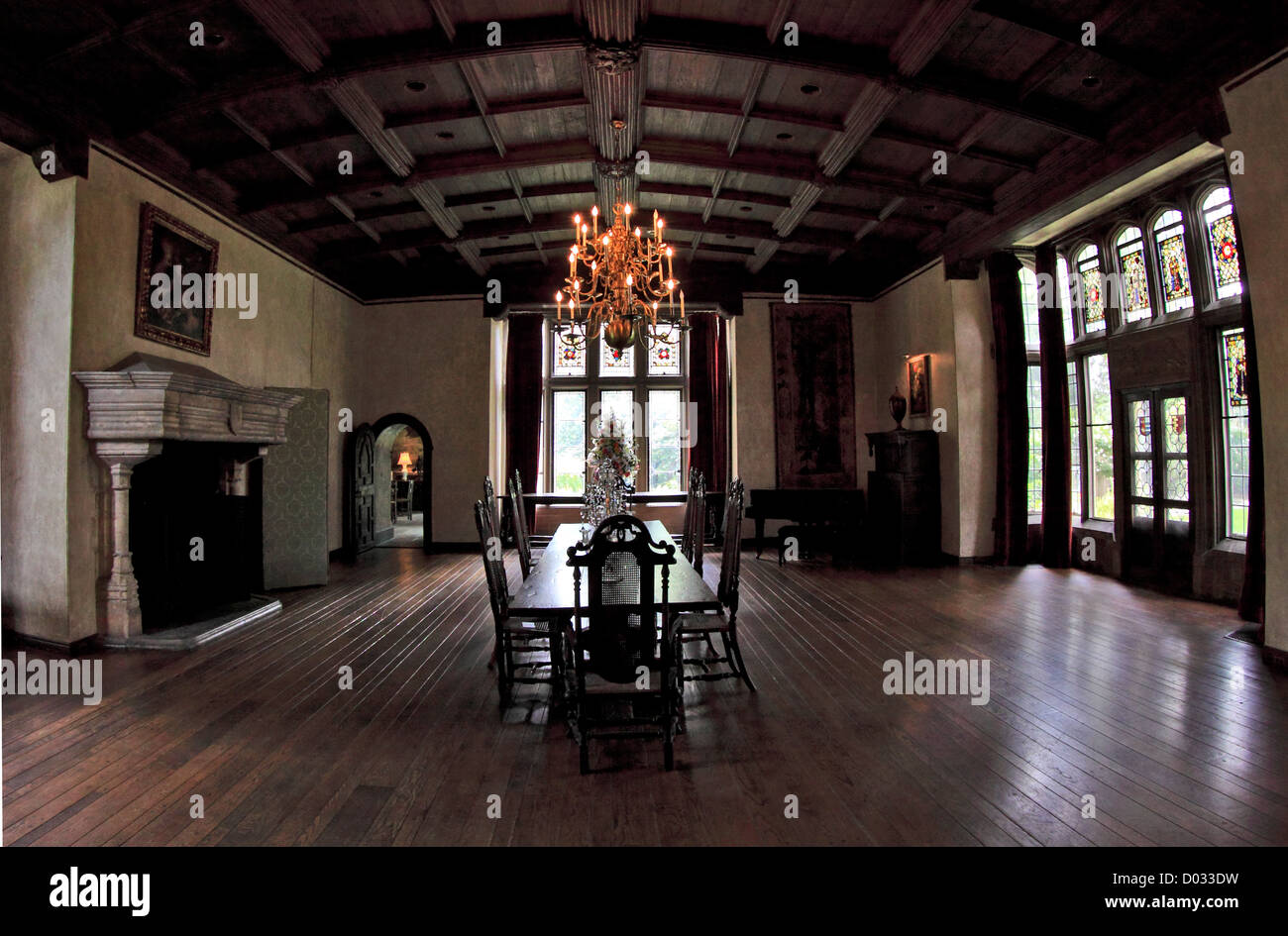 Main dining room of Coe Hall the former gold coast estate of William R