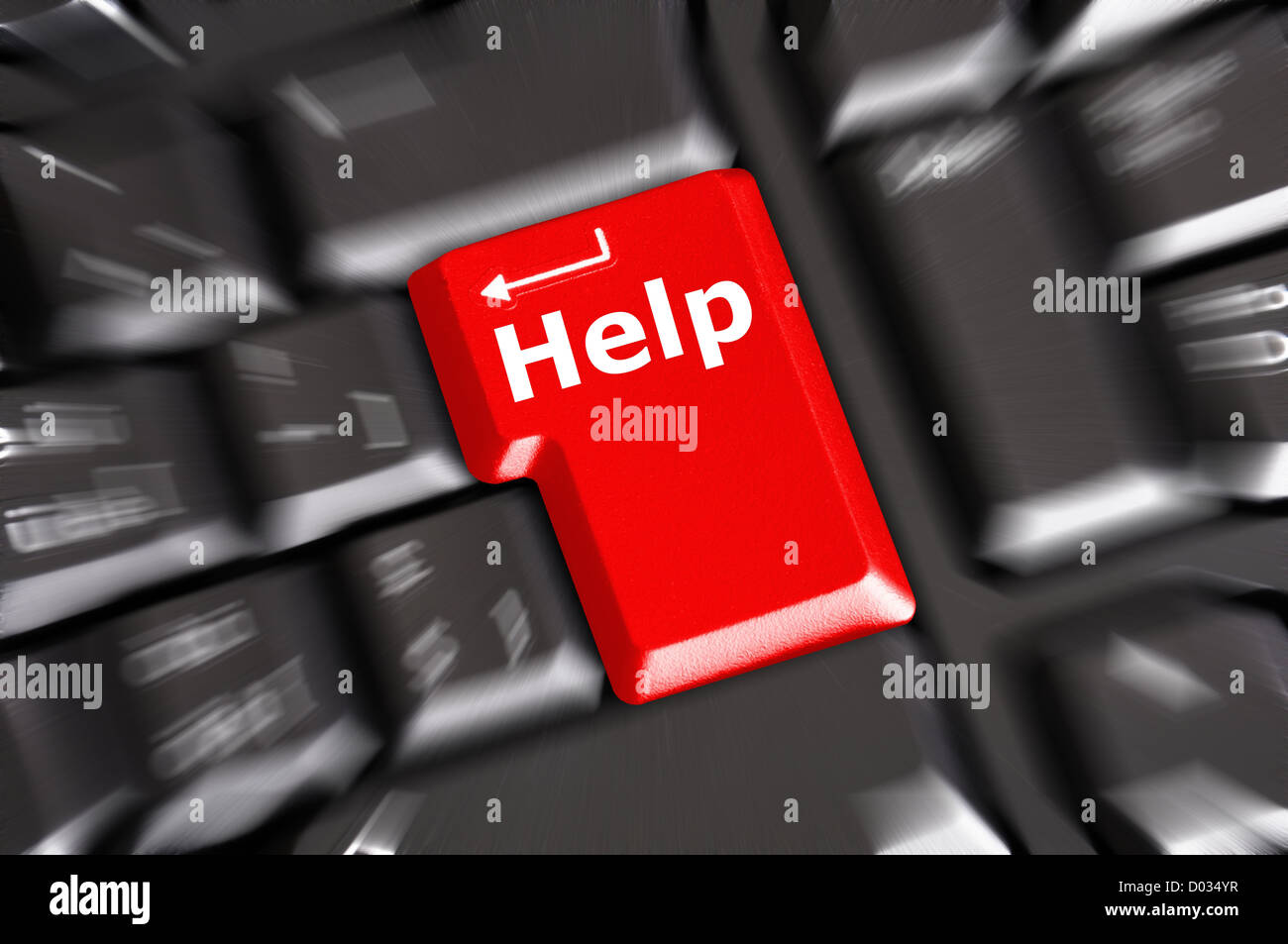word help on computer keyboard key showing question concept Stock Photo