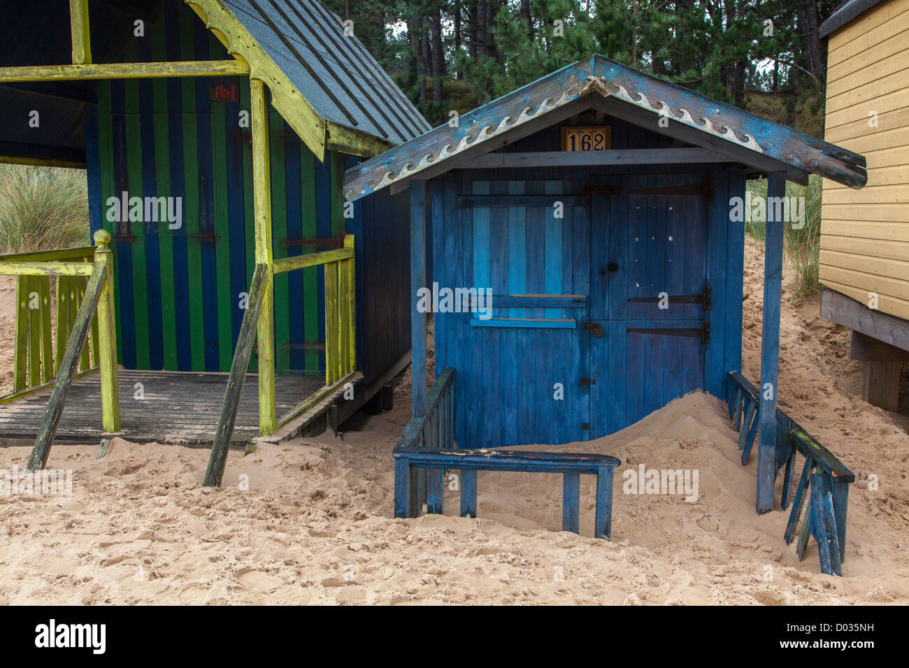 Small beach hut, Wells-next-the-Sea, North Norfolk, UK Stock Photo