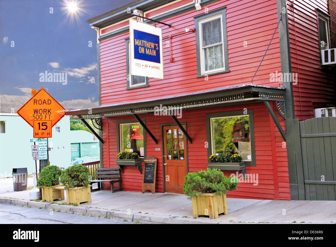 Matthew's bar and restaurant Callicoon New York Stock Photo Alamy