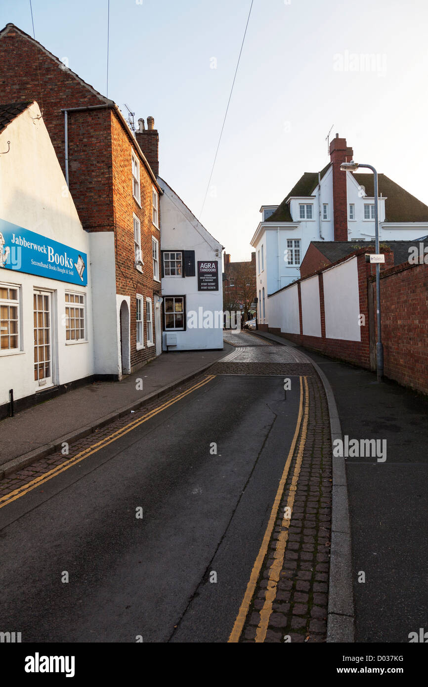 Horncastle Town, Lincolnshire, UK England small road leading in to town