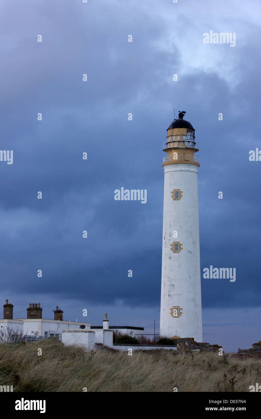 Barns Ness lighthouse Stock Photo