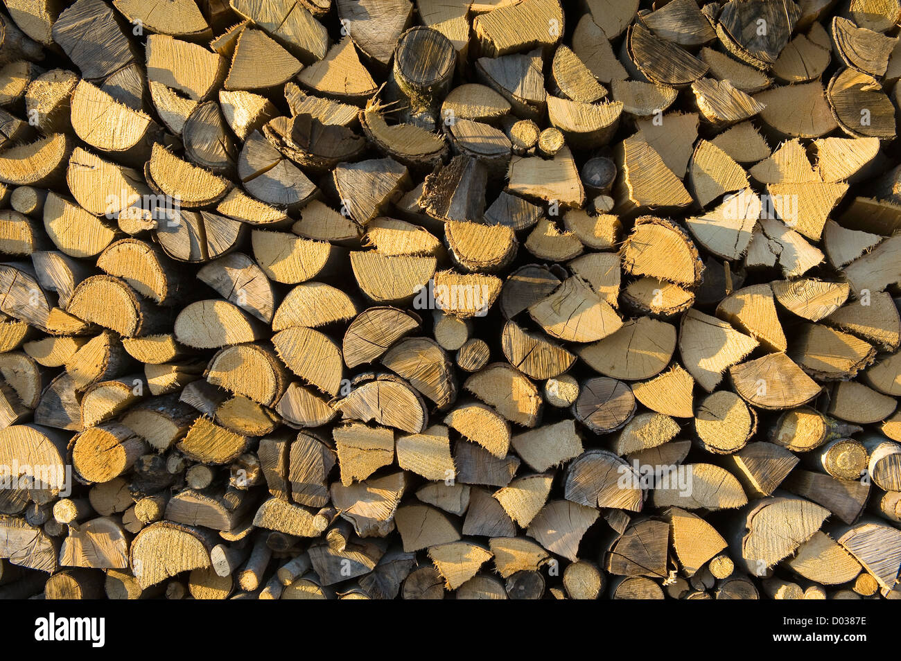 Stacked firewood ready for the fireplace to be burned Stock Photo Alamy