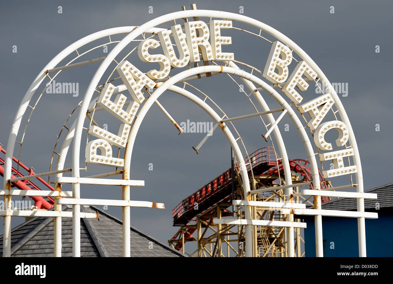 pleasure beach blackpool lancashire england uk Stock Photo - Alamy