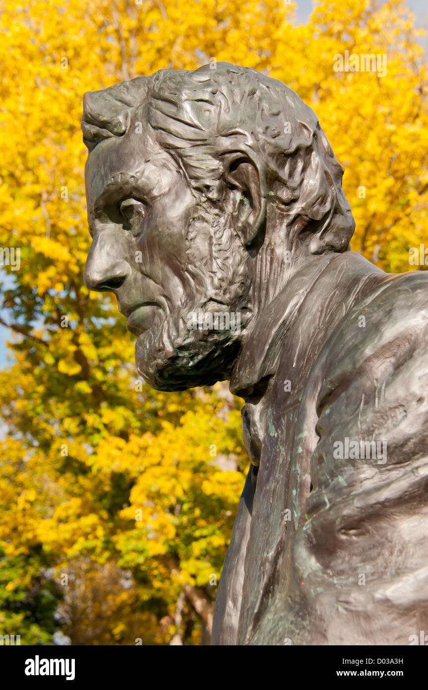 Abraham Lincoln statue, Julia Davis Park, Boise, Idaho Stock Photo Alamy