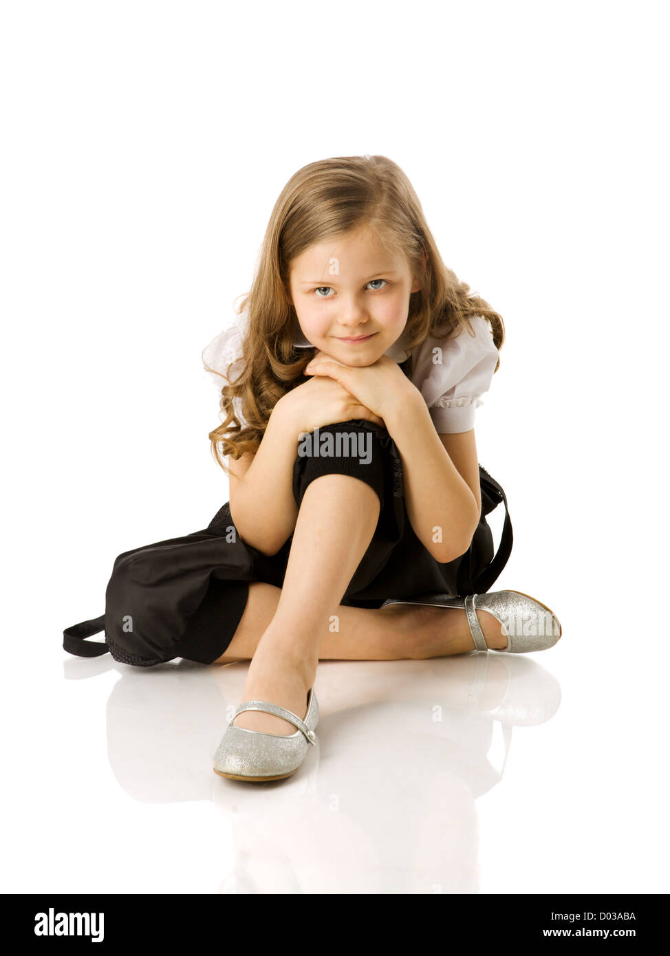 Girl sitting legs crossed isolated hi-res stock photography and images ...