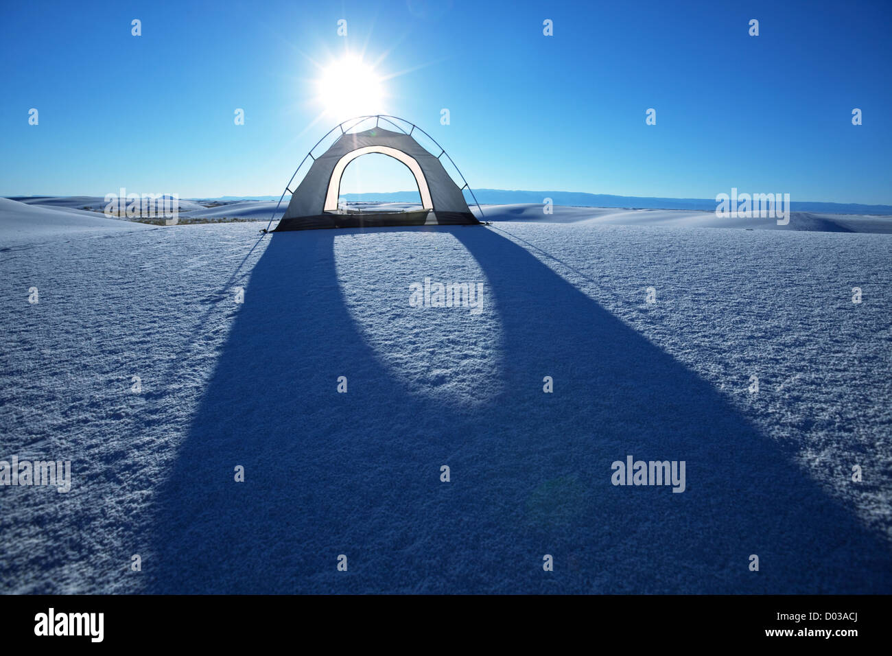 Tent in White Dunes, USA Stock Photo