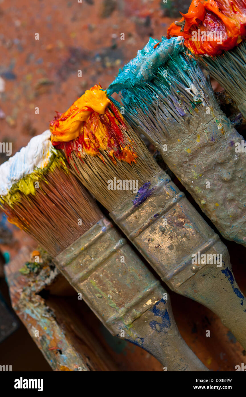 Old paint brushes hires stock photography and images Alamy