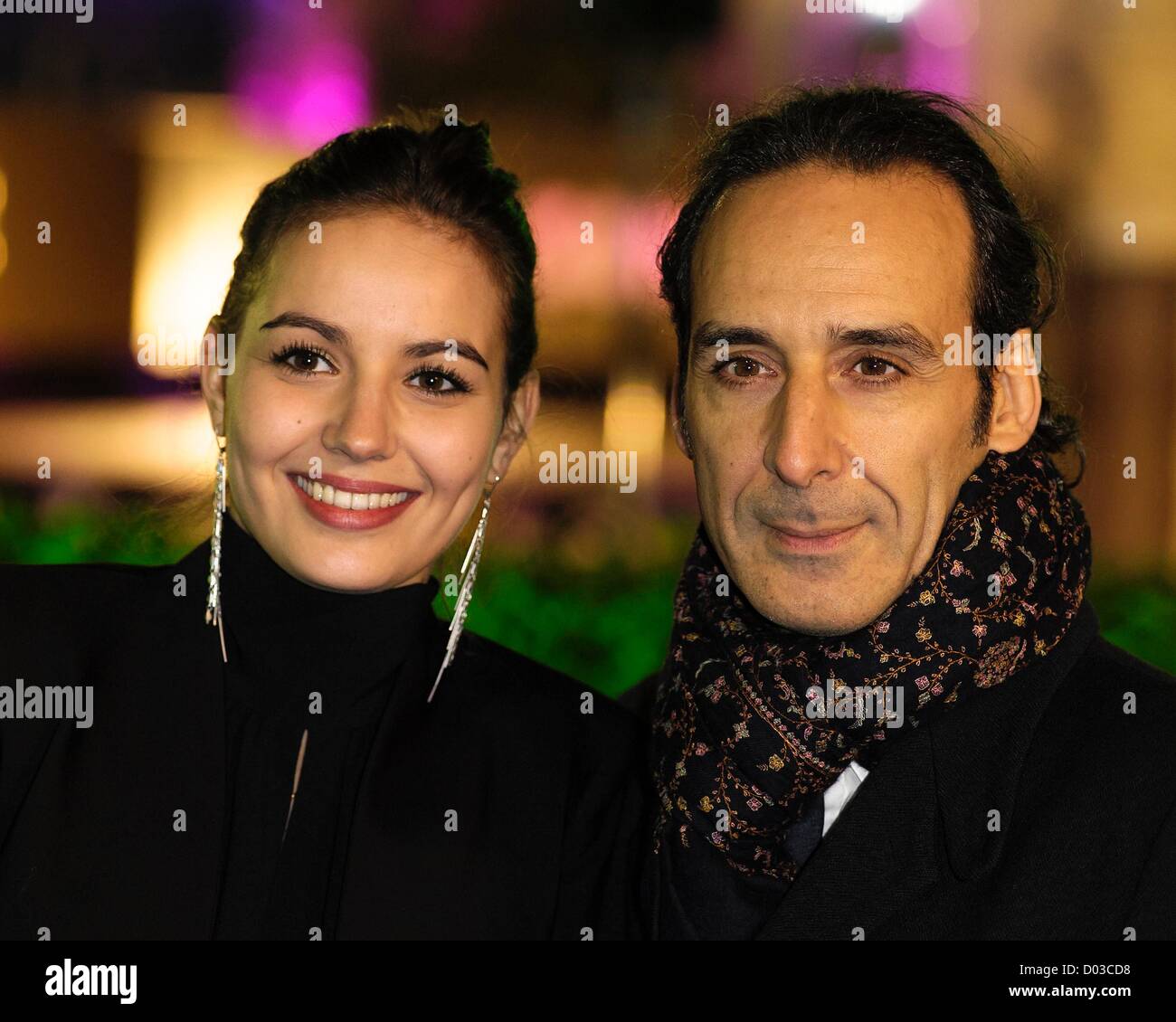 Alexandre Desplat (Composer) with his daughter attends the UK Premiere of Rise of the Guardians on 15/11/2012 at The Empire Leicester Square, London. Persons pictured: Alexandre Desplat (Composer). Picture by Julie Edwards Stock Photo