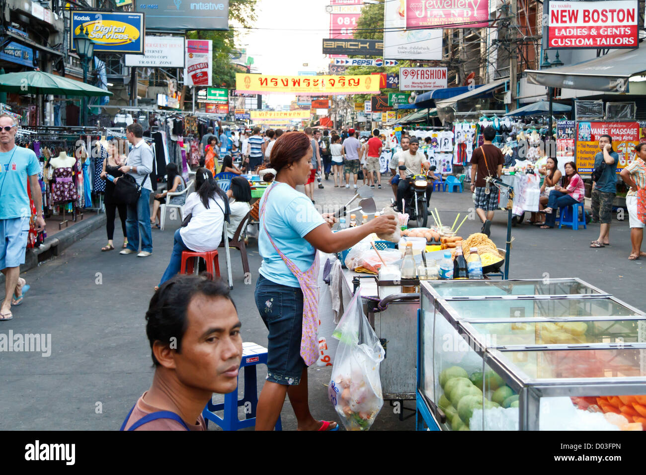 Sale of typical Street Food in Bangkok, Thailand Stock Photo - Alamy