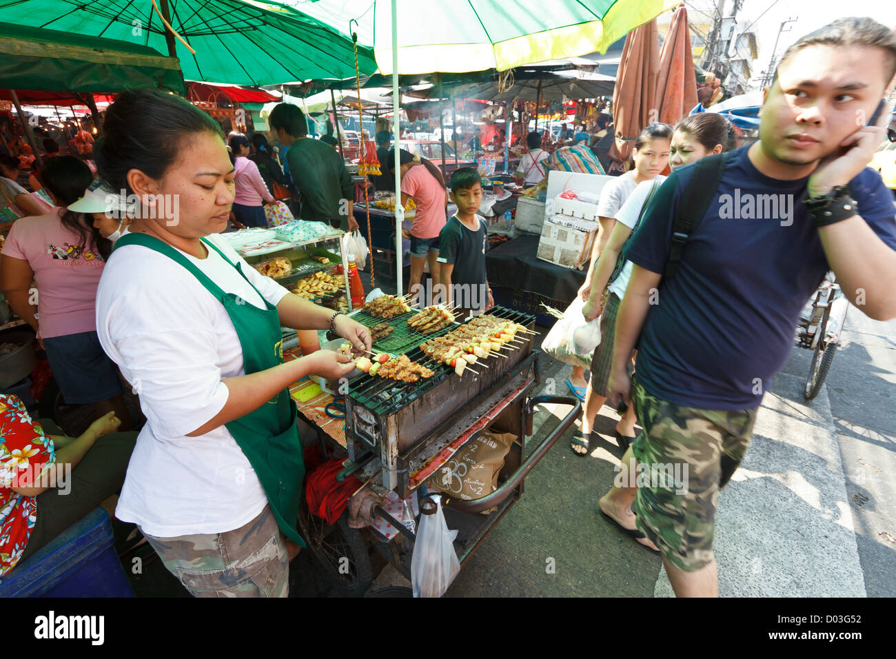Sale of typical Street Food in Bangkok, Thailand Stock Photo - Alamy
