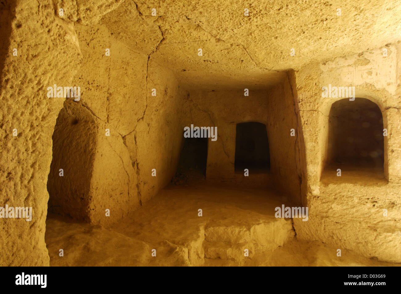 Loculi, Tombs of the Kings, Paphos Stock Photo
